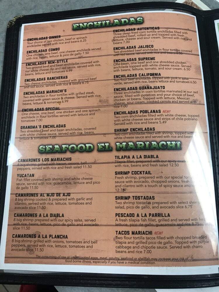 El Mariachi - Eureka Springs, AR menu_pic