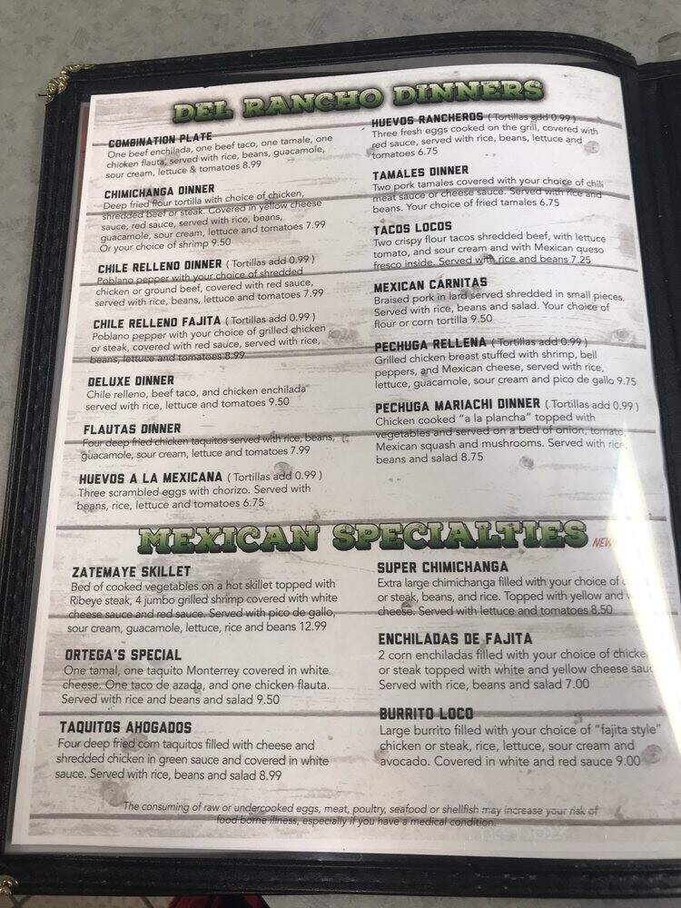 El Mariachi - Eureka Springs, AR menu_pic