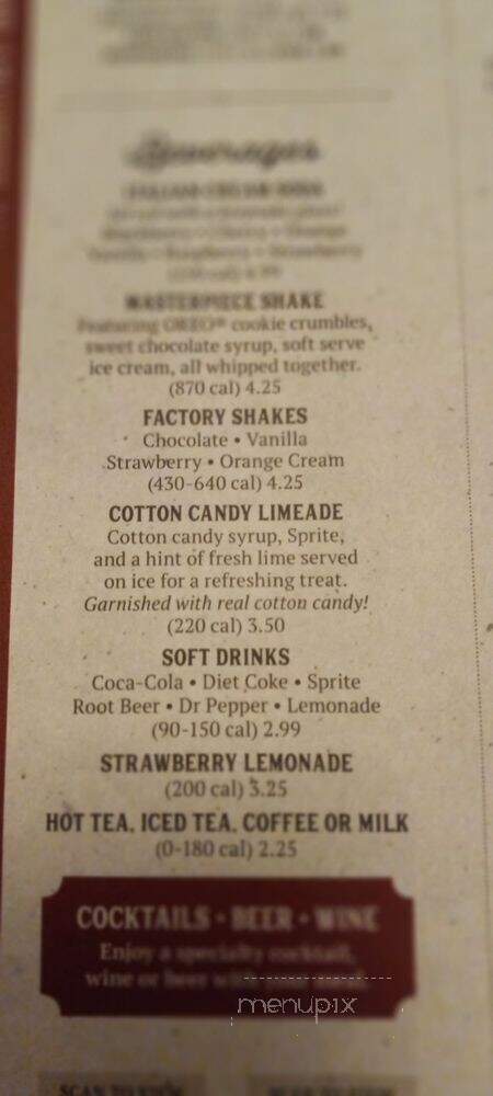 The Old Spaghetti Factory - Oklahoma City, OK menu_pic
