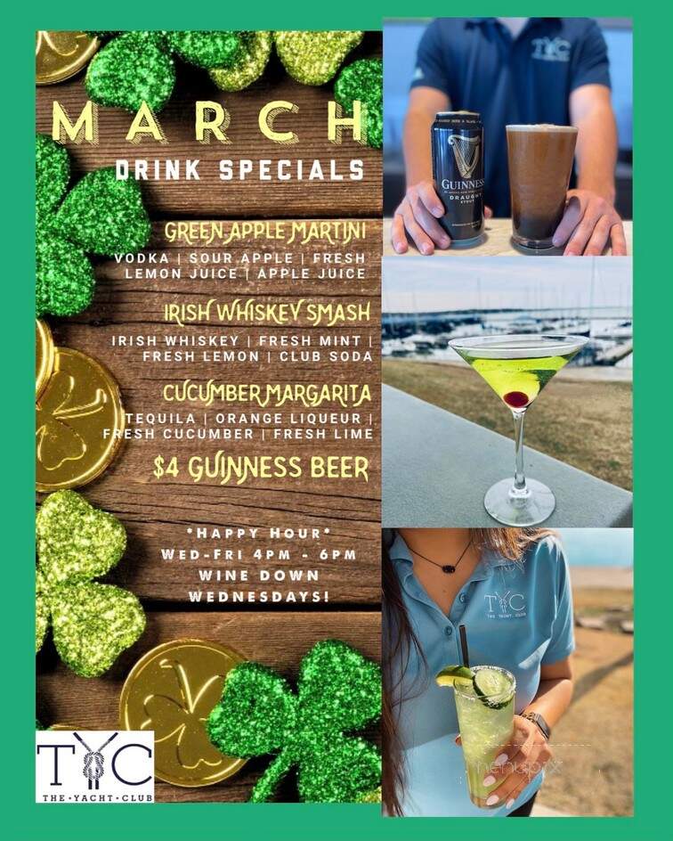 The Yacht Club at Chandlers - Rockwall, TX menu_pic