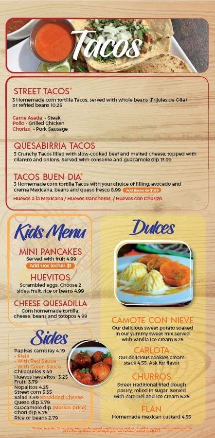 Buen Dia Mexican Breakfast & Lunch - Castle Hayne, NC