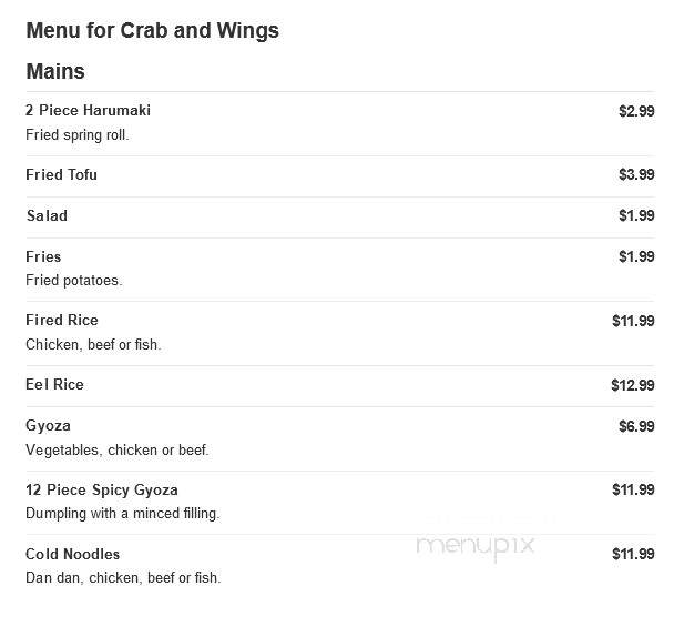 Crab N Wings - Ocoee, FL menu_pic