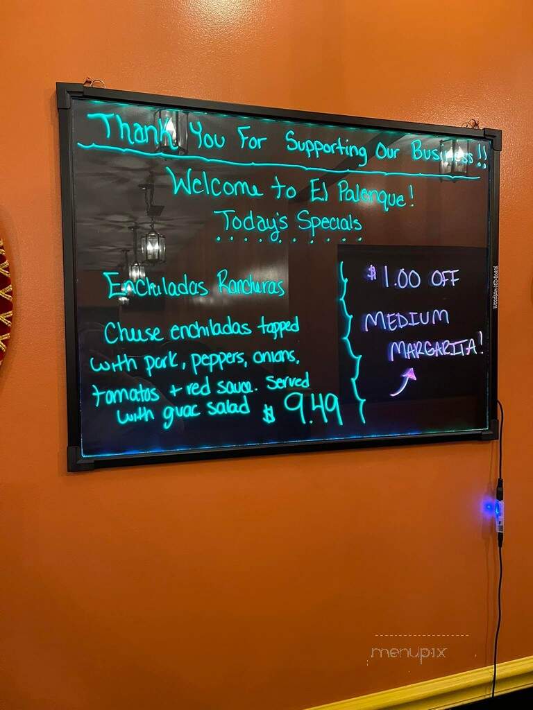 El Palenque Mexican Restaurant - Duncan Falls, OH menu_pic