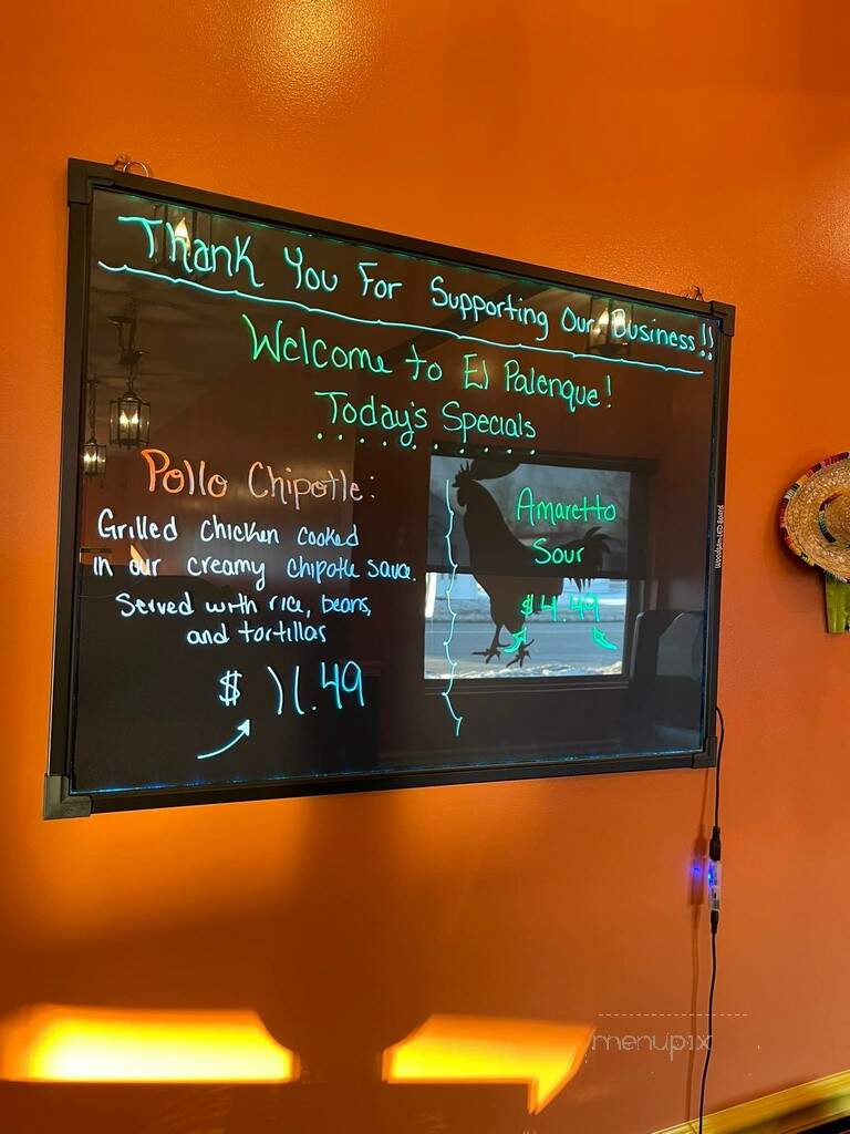 El Palenque Mexican Restaurant - Duncan Falls, OH menu_pic