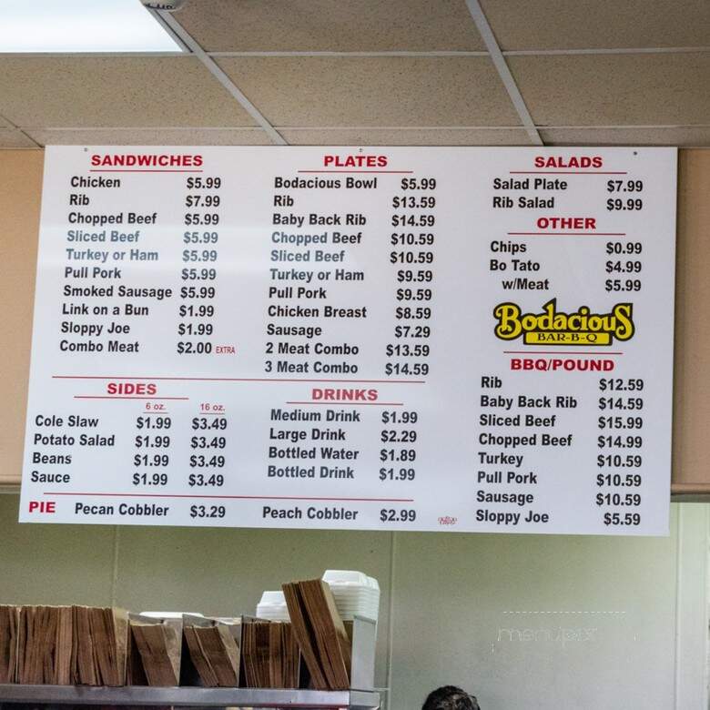 Bodacious BAR-B-Q - Lufkin, TX menu_pic