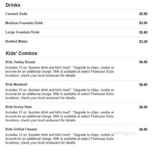Firehouse Subs - Smithfield, NC menu_pic