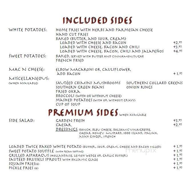 Toonez Chophouse - Marion, NC menu_pic