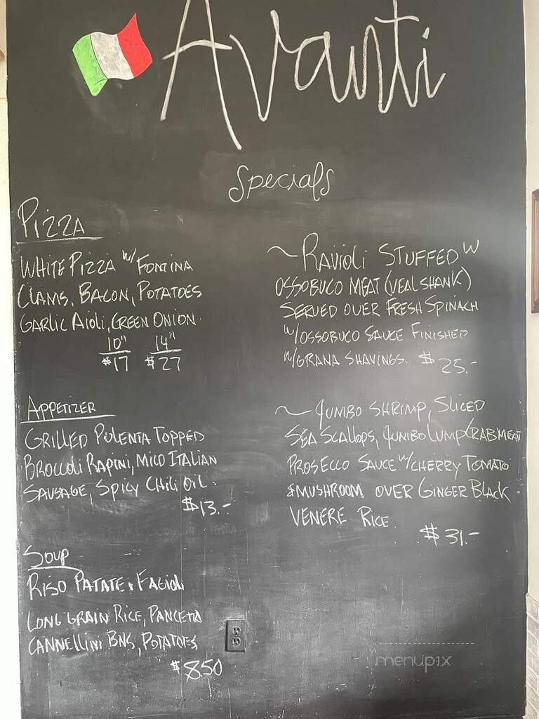 Avanti Pizzeria Trattoria Market - Stevensville, MD menu_pic