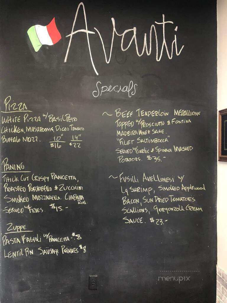 Avanti Pizzeria Trattoria Market - Stevensville, MD menu_pic