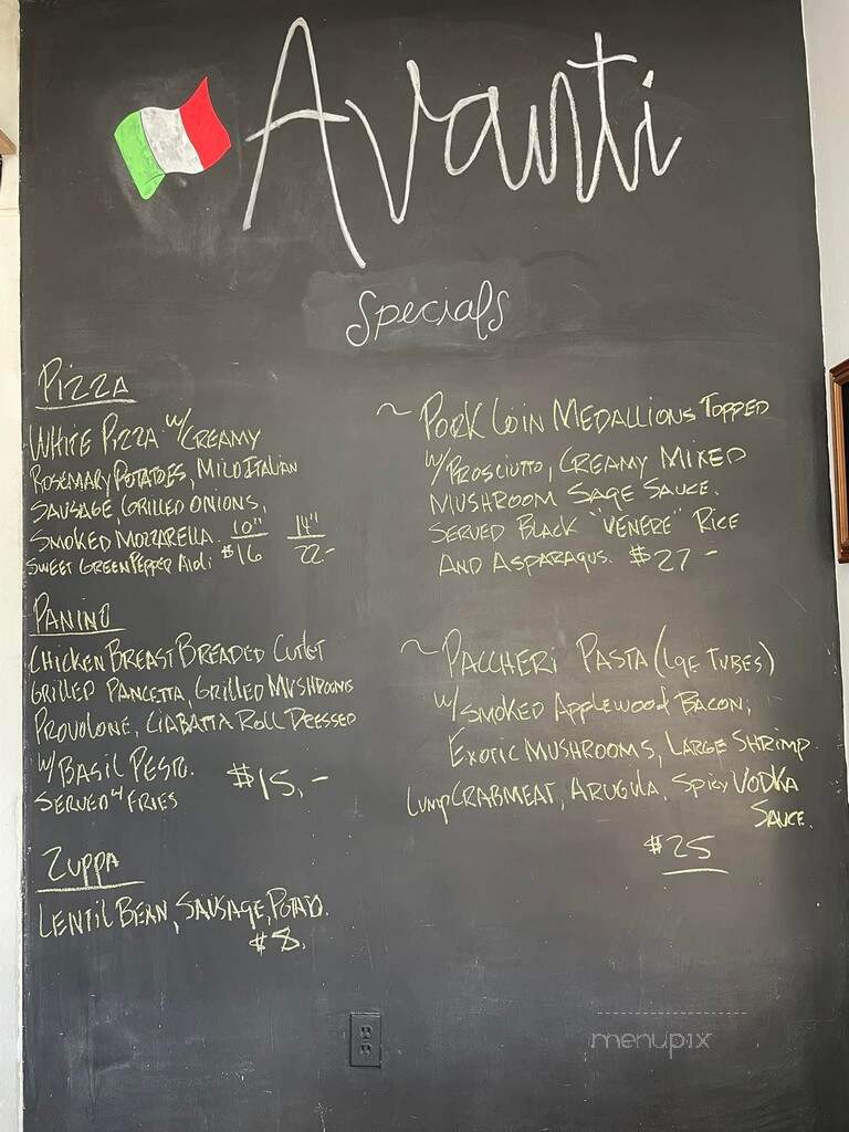 Avanti Pizzeria Trattoria Market - Stevensville, MD menu_pic