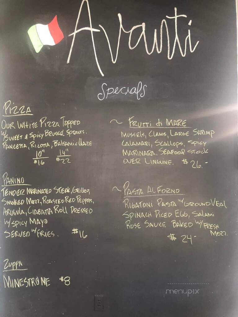 Avanti Pizzeria Trattoria Market - Stevensville, MD menu_pic