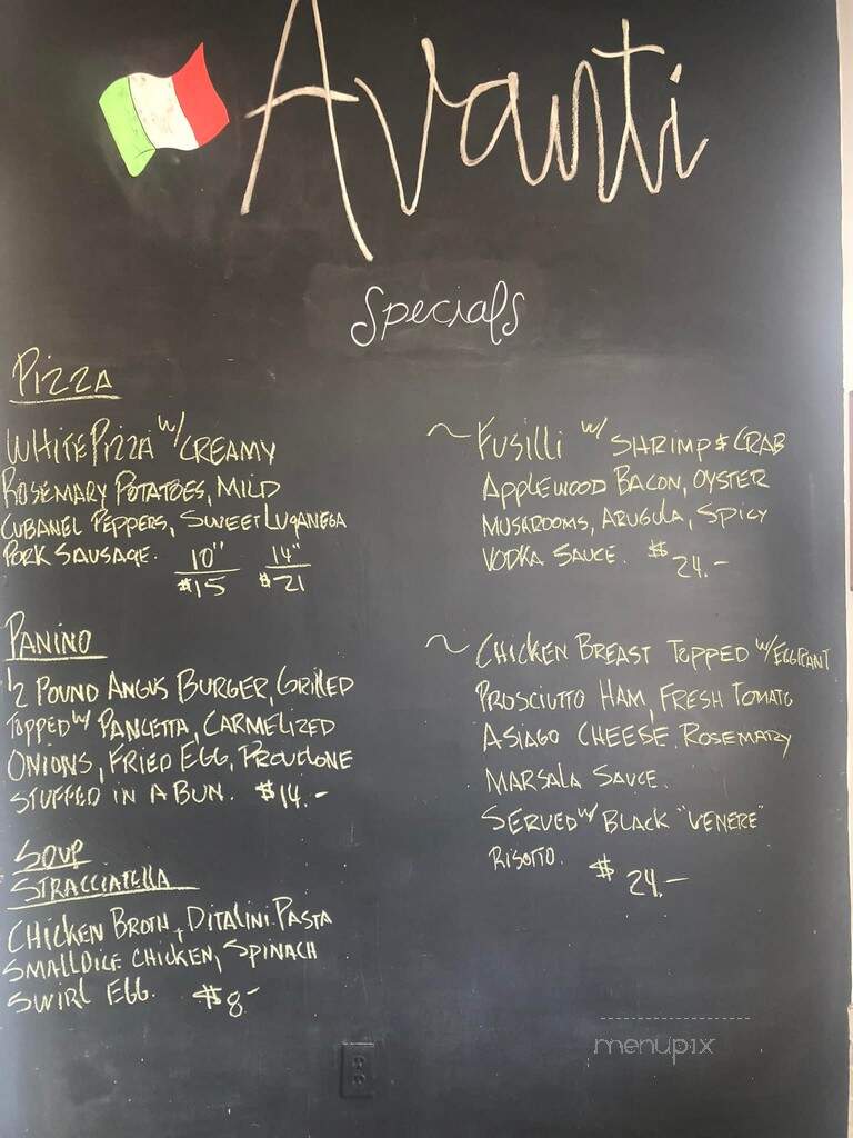Avanti Pizzeria Trattoria Market - Stevensville, MD menu_pic