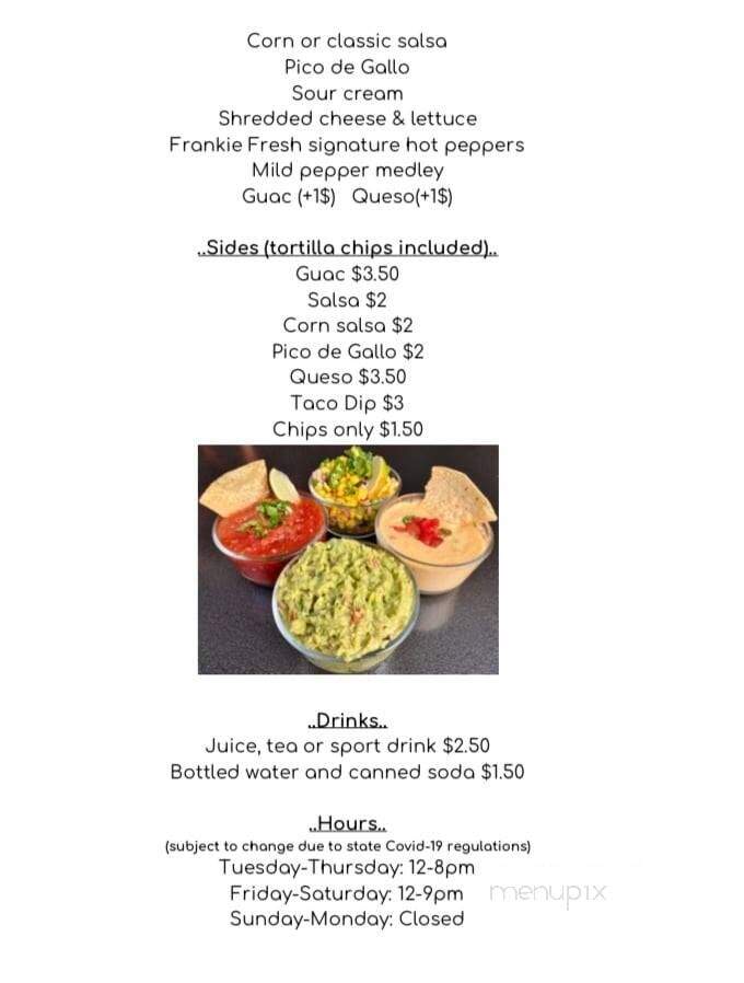 Frankie Fresh Burritos & Bowls - Brockport, NY menu_pic