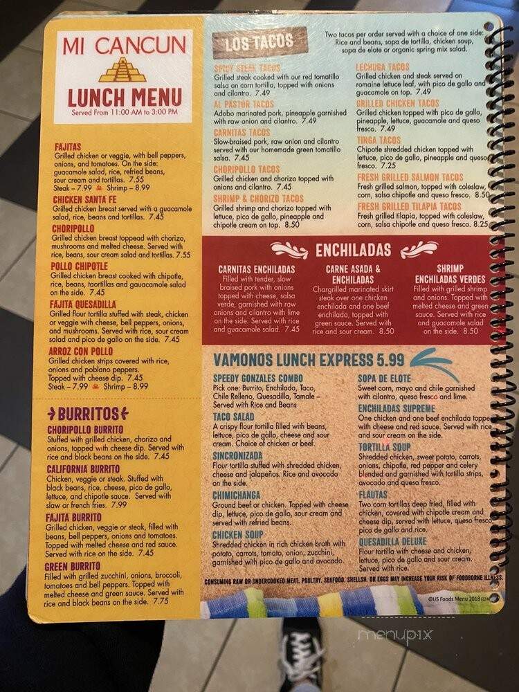 Mi Cancun Mexican Restaurant - Dunn, NC menu_pic