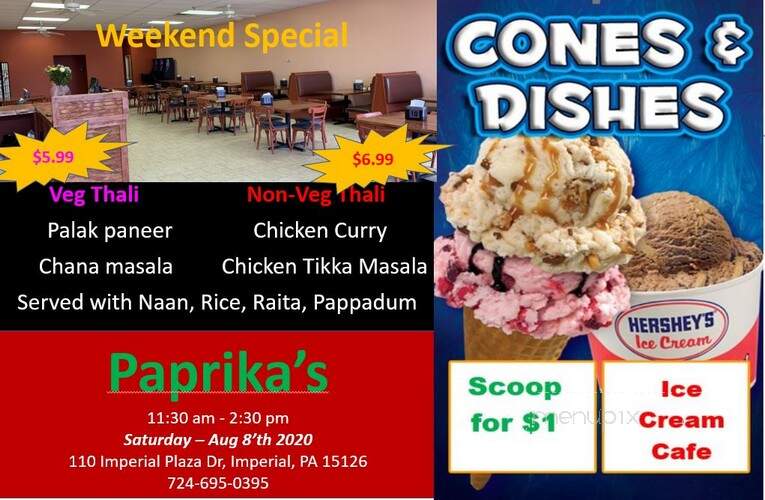 Paprika's - Imperial, PA menu_pic