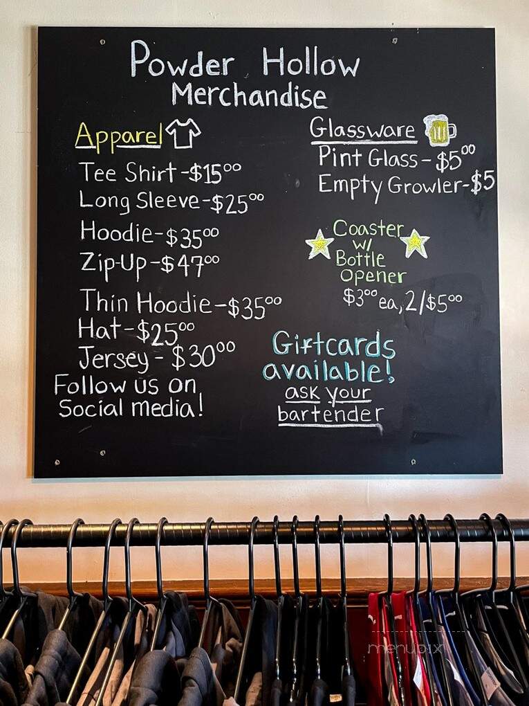 Powder Hollow Brewery - Middletown, CT menu_pic