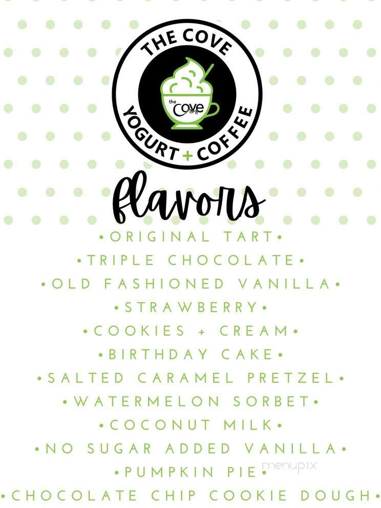 The Cove Yogurt Coffee - Little Rock, AR menu_pic