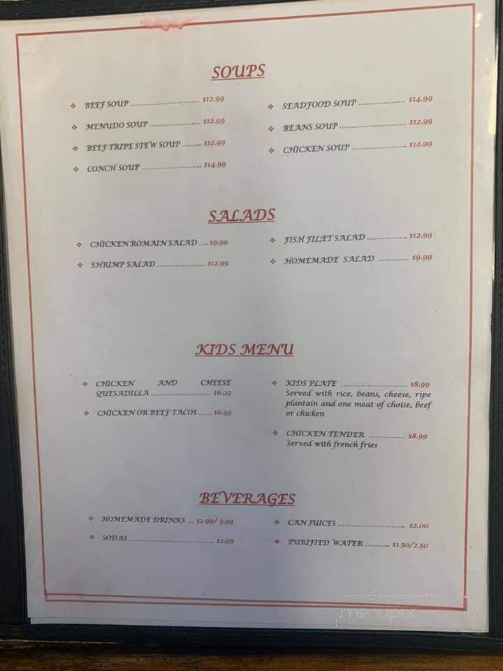 Victoria's Latin Restaurant - Saint Rose, LA menu_pic