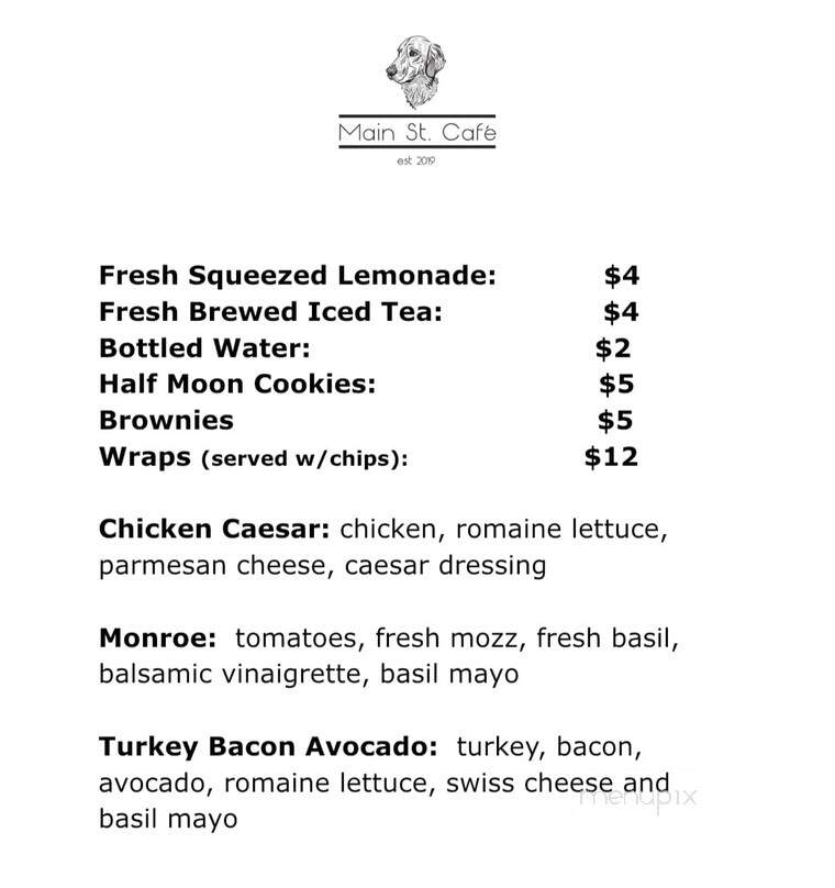 Main St. Cafe - Honeoye Falls, NY menu_pic