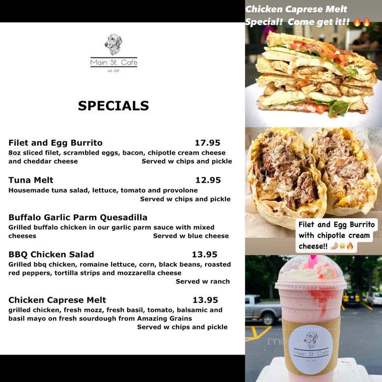 Main St. Cafe - Honeoye Falls, NY menu_pic