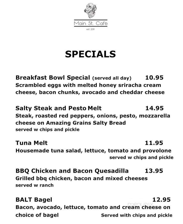 Main St. Cafe - Honeoye Falls, NY menu_pic