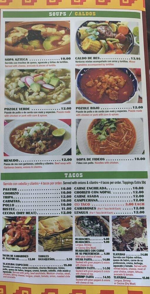 El Nopal - Vineland, NJ menu_pic