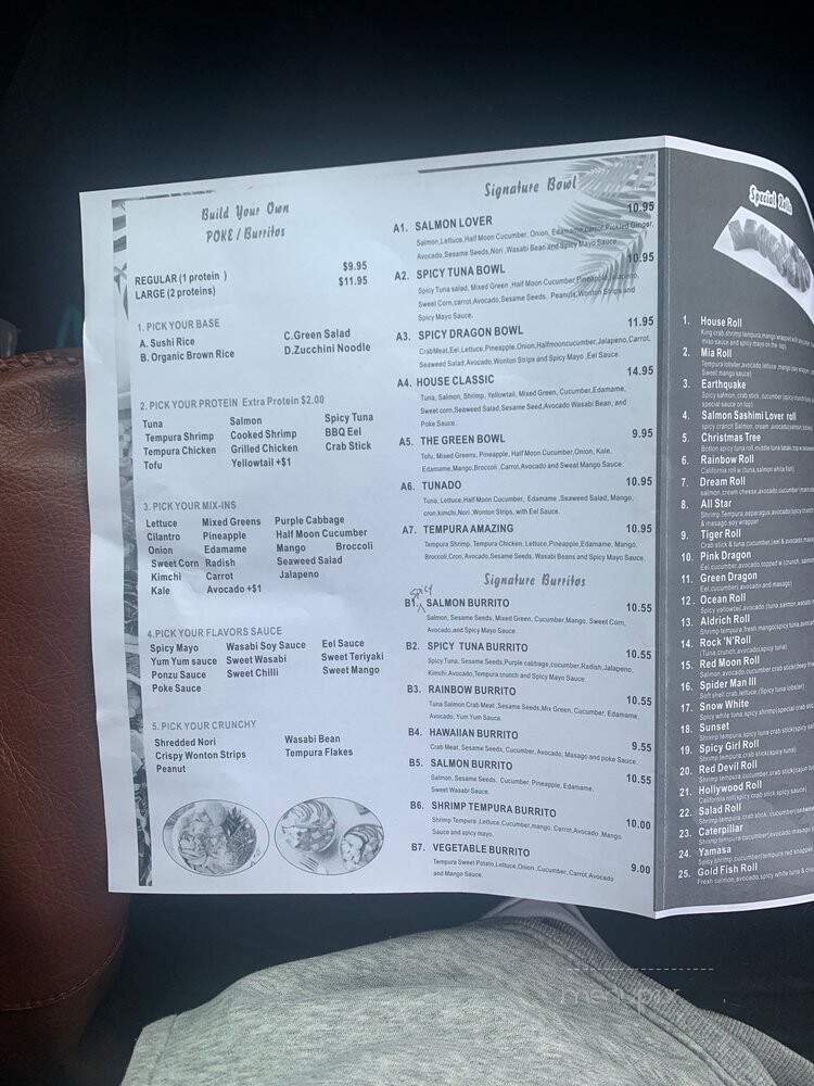 Poke Burritos - Howell Township, NJ menu_pic