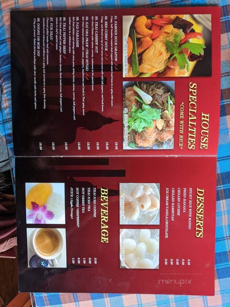 Bangkok Restaurant - Greenville, NC menu_pic
