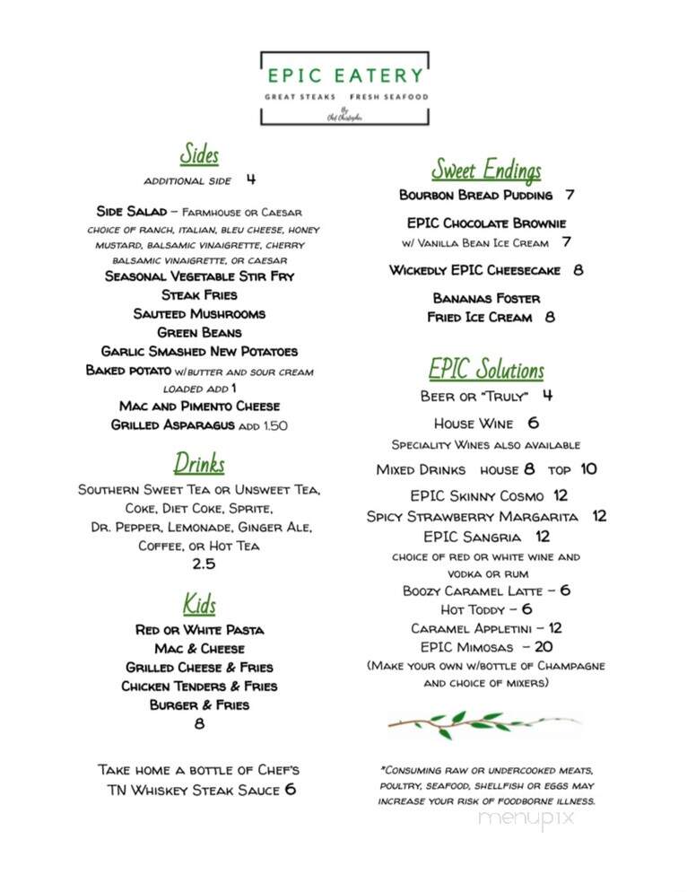 Epic Eatery - Gallatin, TN menu_pic
