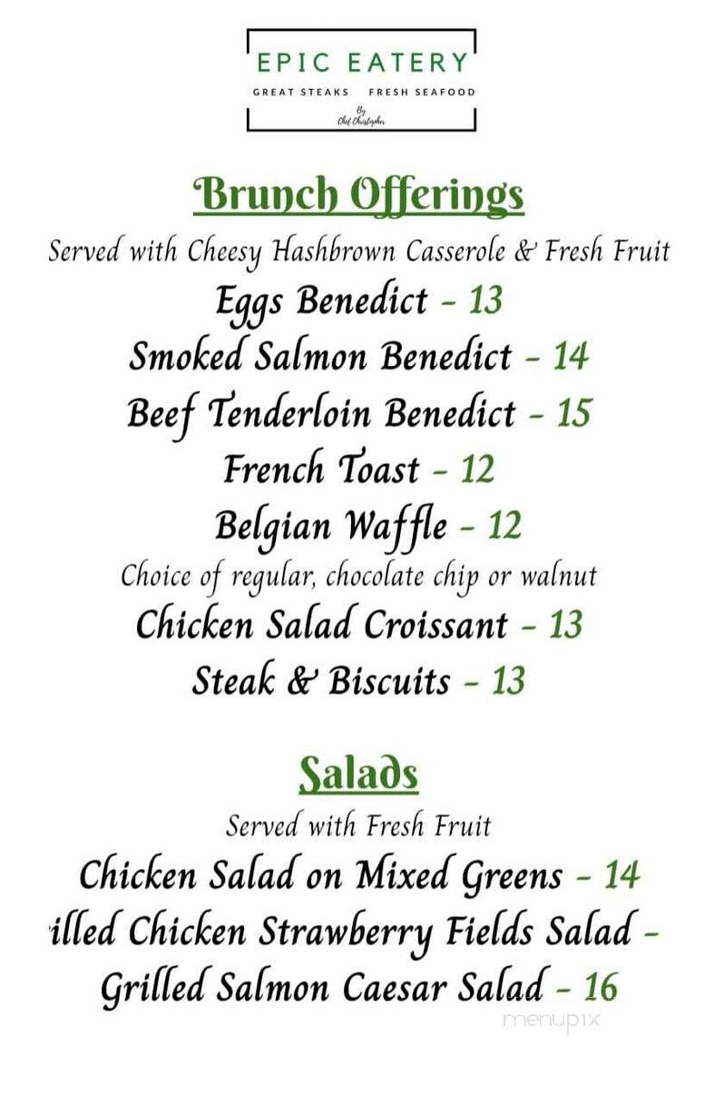 Epic Eatery - Gallatin, TN menu_pic