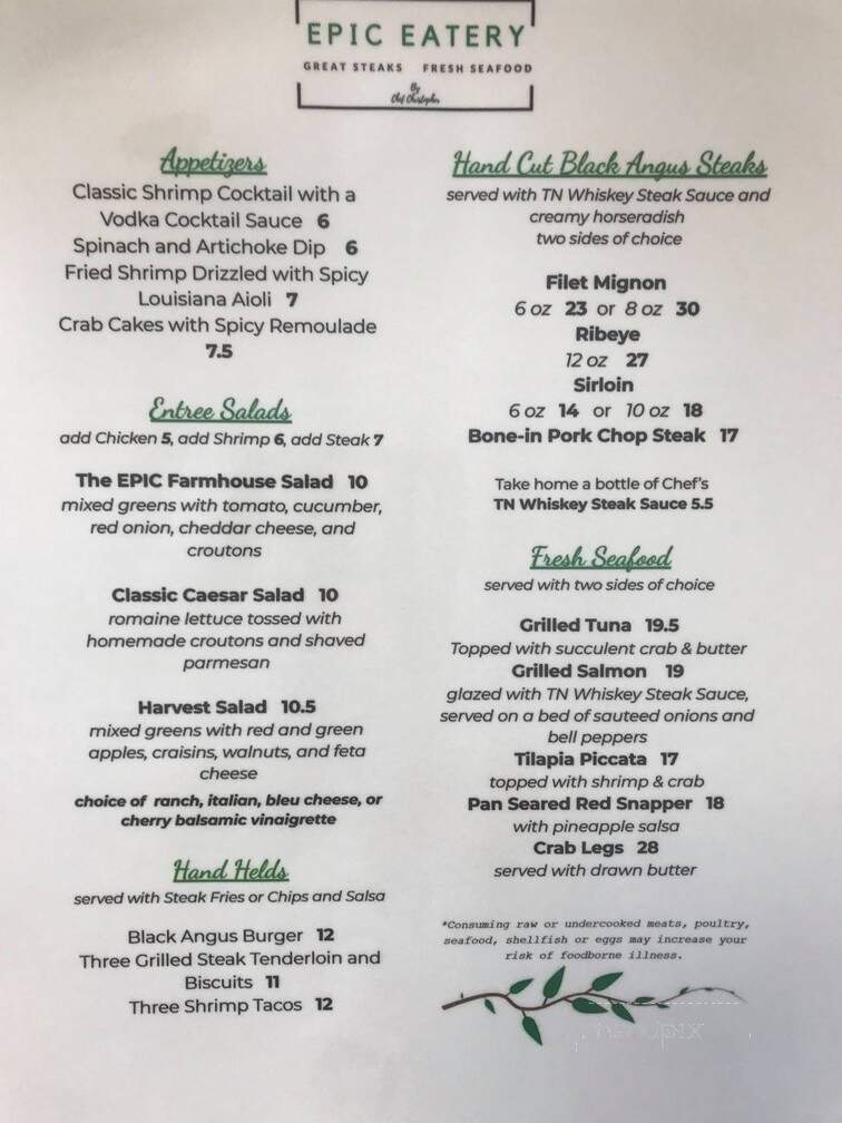 Epic Eatery - Gallatin, TN menu_pic