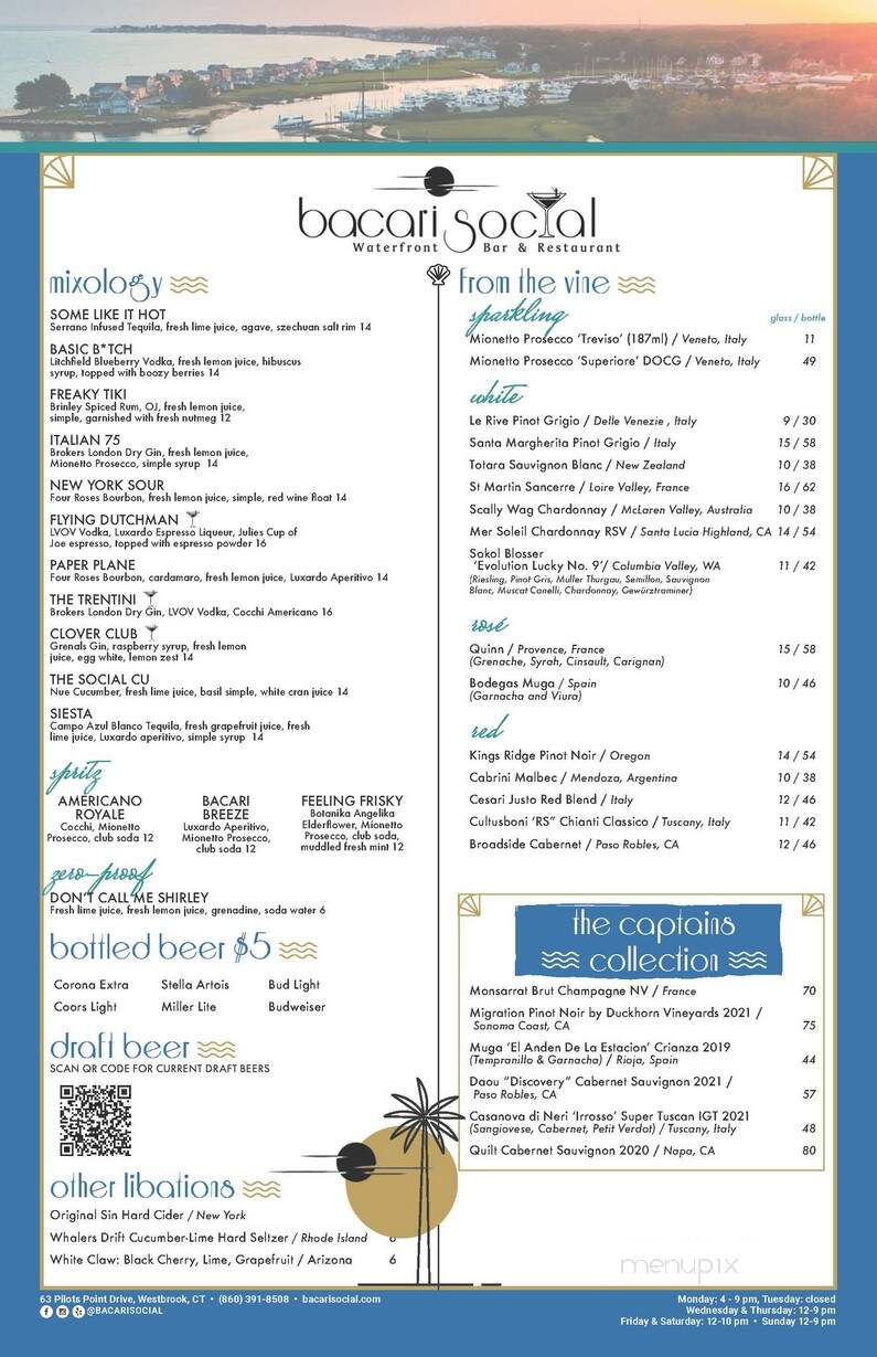 Bacari Social - Westbrook, CT menu_pic