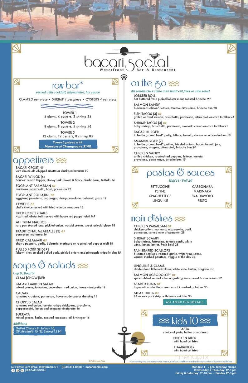 Bacari Social - Westbrook, CT menu_pic