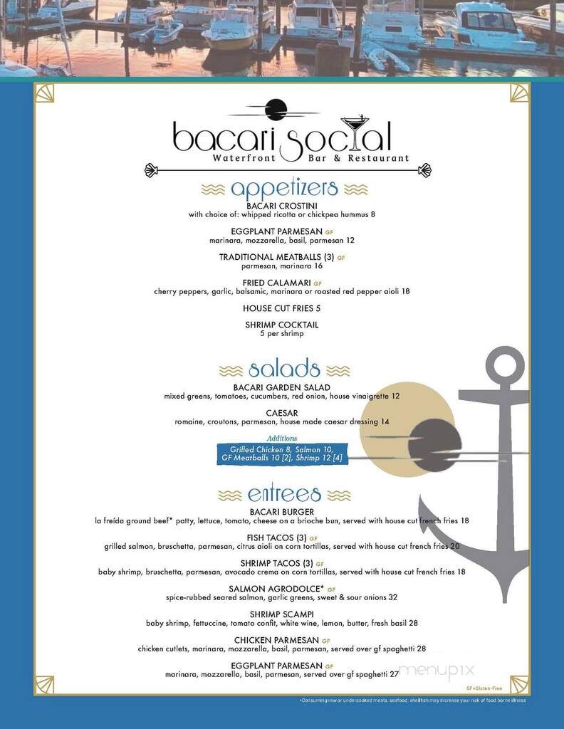 Bacari Social - Westbrook, CT menu_pic
