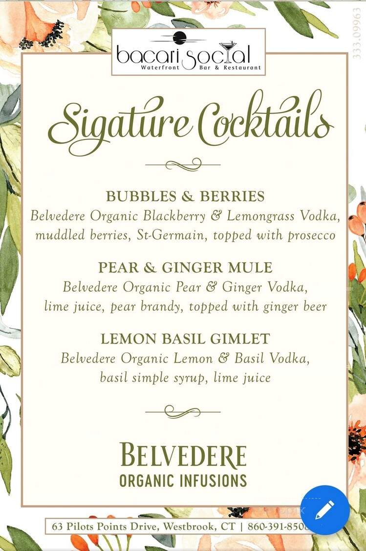 Bacari Social - Westbrook, CT menu_pic