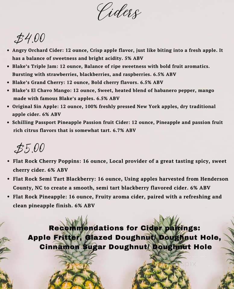 Hole Lotta Doughnuts - West Jefferson, NC menu_pic