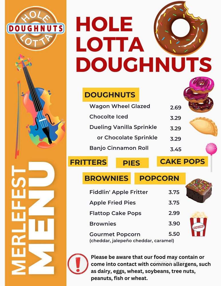 Hole Lotta Doughnuts - West Jefferson, NC menu_pic