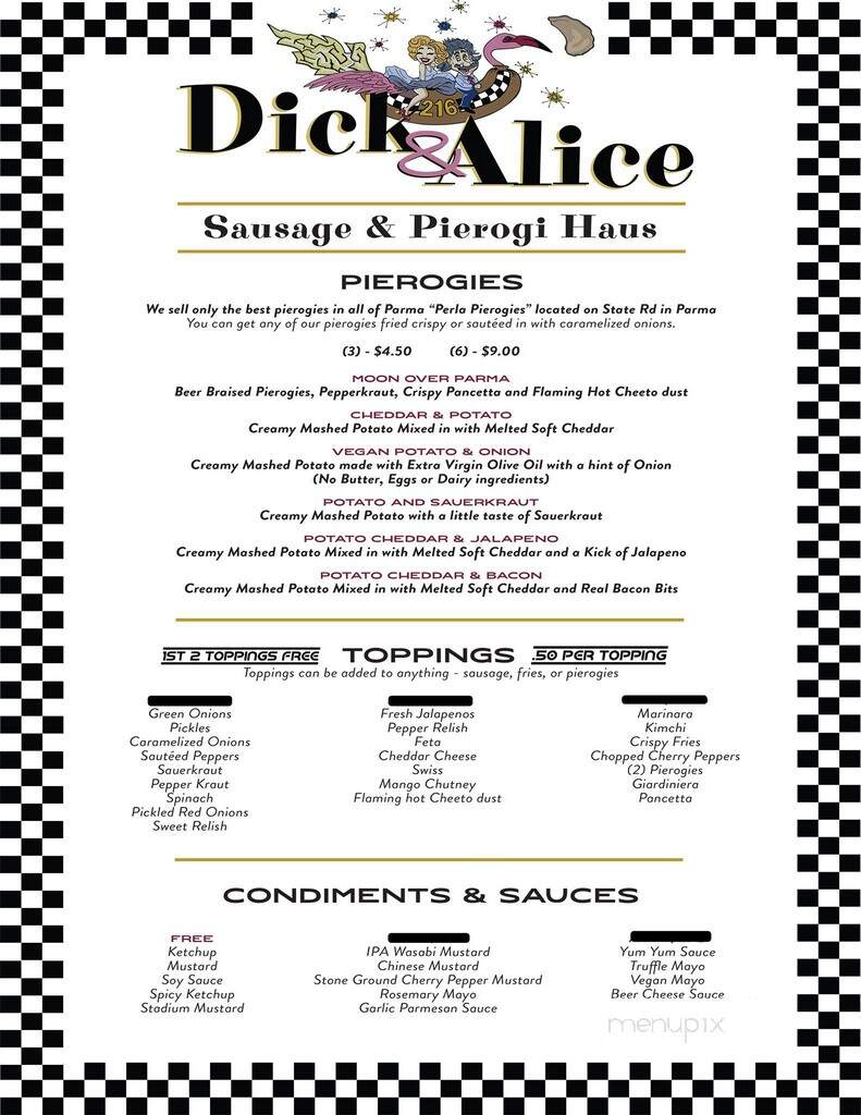 Dick & Alice - Parma, OH menu_pic