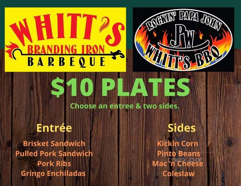 Whitt's Branding Iron - Ruidoso, NM menu_pic