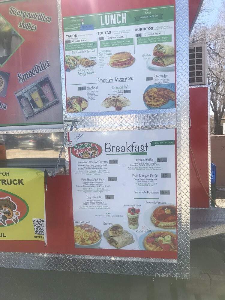 Fusion Tacos - Santa Fe, NM menu_pic