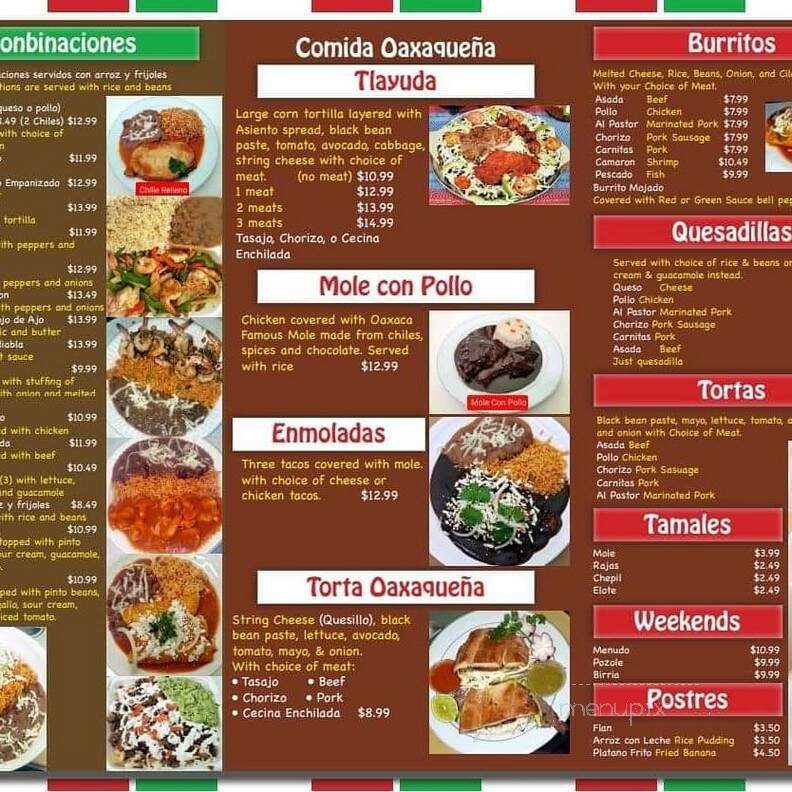 La Familia Mexican Restaurant - Glendale, CA menu_pic