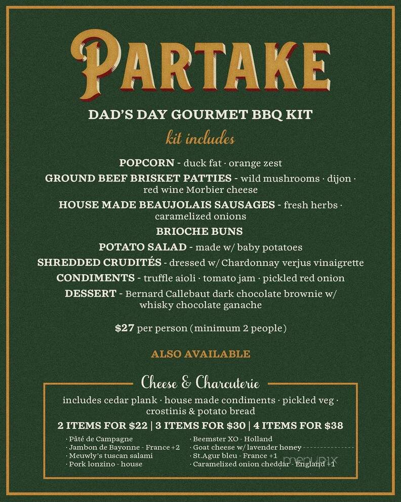 Partake - Edmonton, AB menu_pic