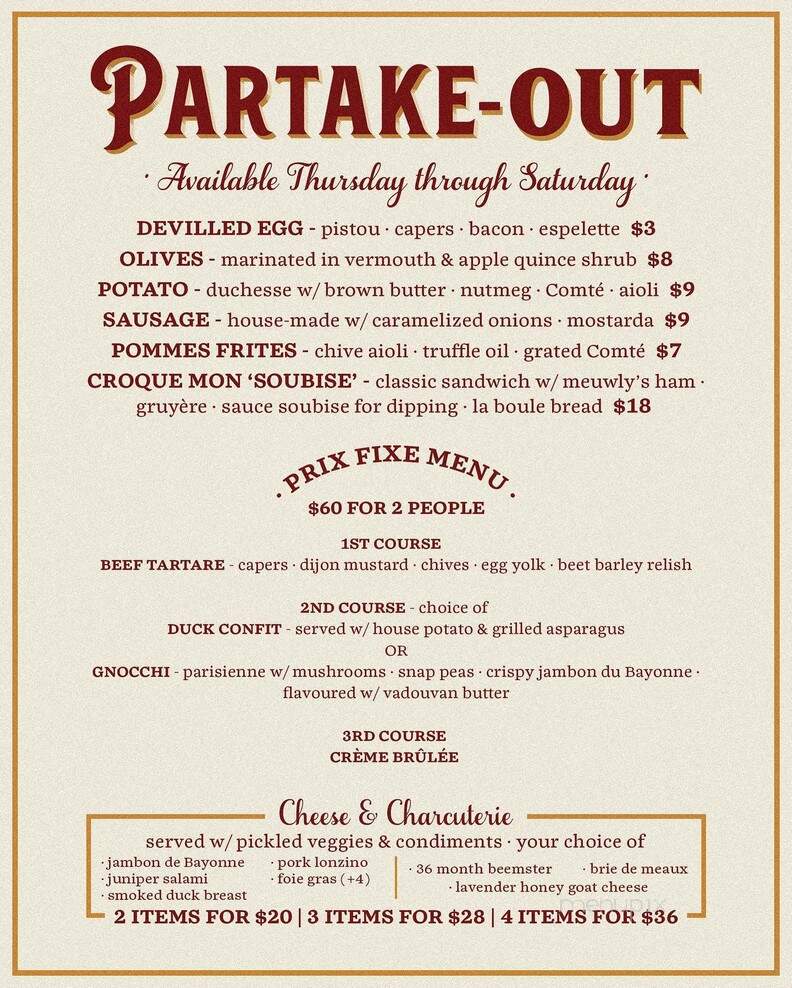 Partake - Edmonton, AB menu_pic