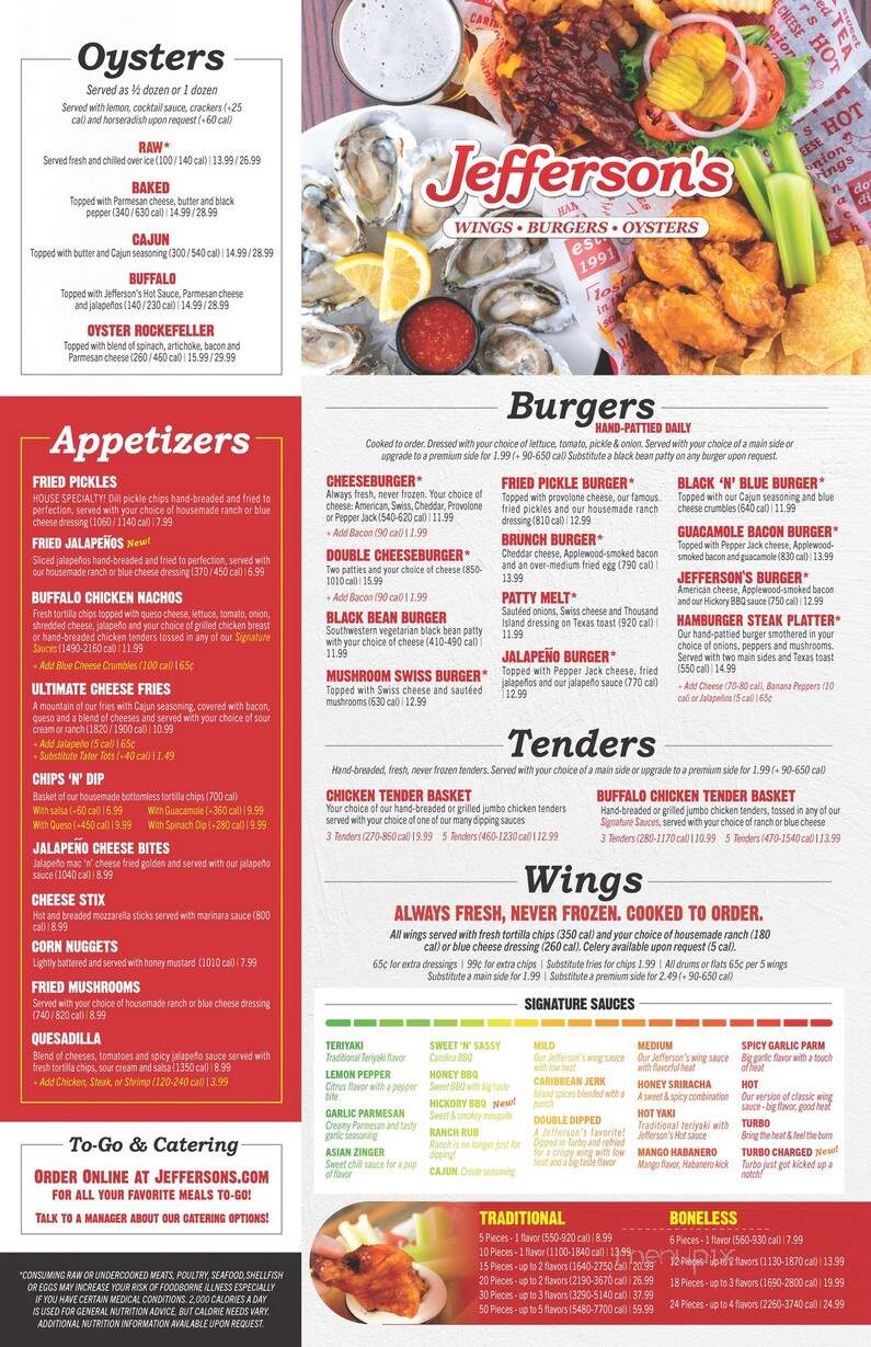 Jefferson's - Trenton, GA menu_pic