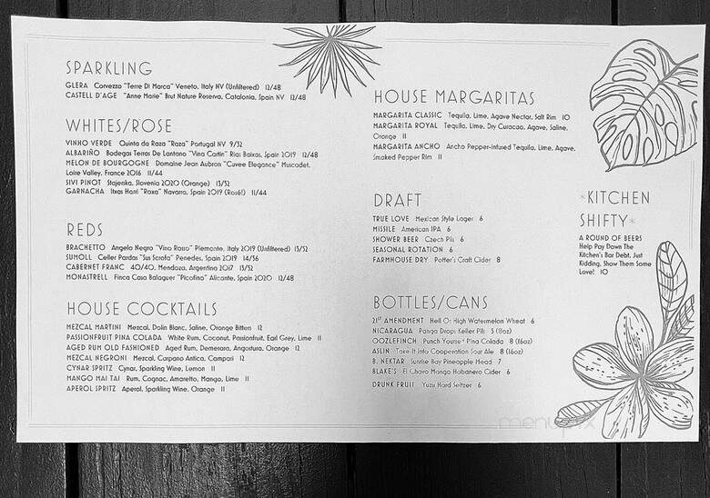 Passiflora Restaurant - Charlottesville, VA menu_pic