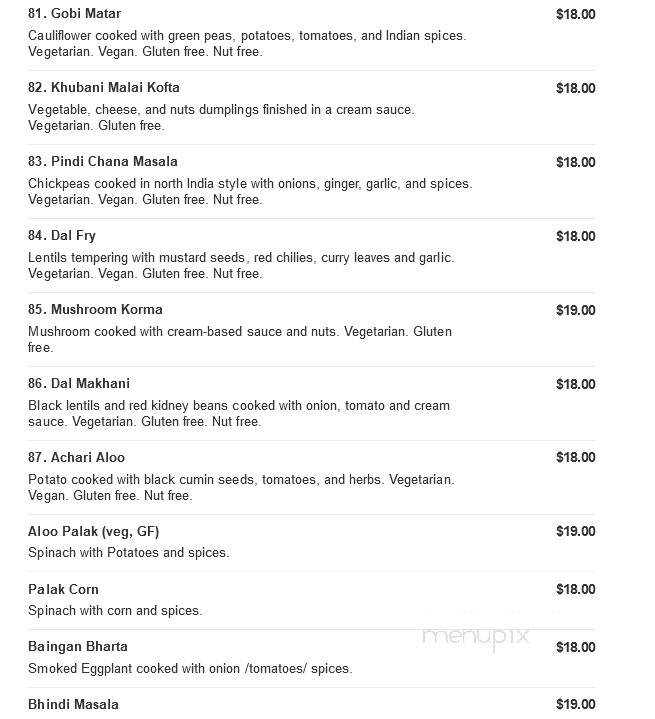 Mod India Restaurant - Glen Mills, PA menu_pic
