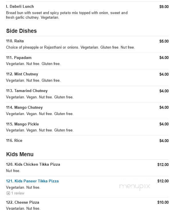 Mod India Restaurant - Glen Mills, PA menu_pic