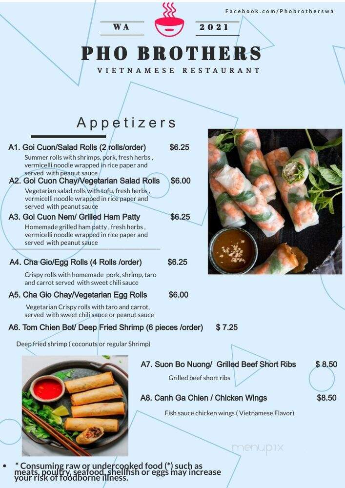 Pho Brothers WA - Vancouver, WA menu_pic