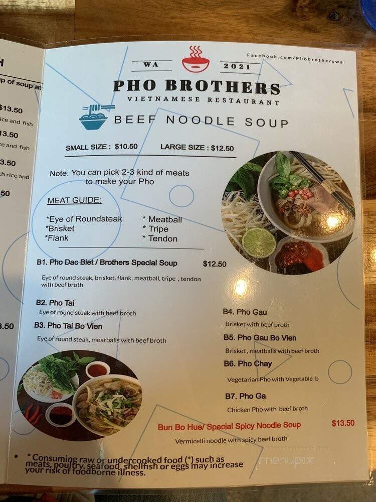 Pho Brothers WA - Vancouver, WA menu_pic