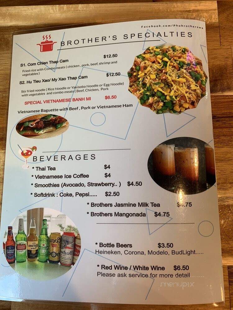 Pho Brothers WA - Vancouver, WA menu_pic